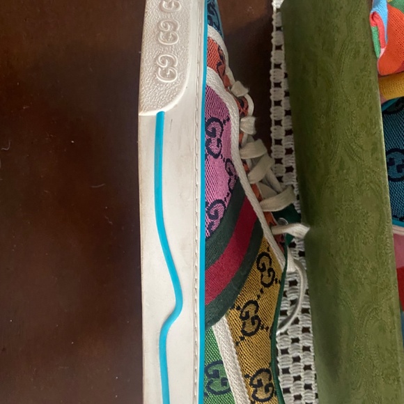Gucci LIMITED EDITION GUCCI Tennis 1977 Multicolored canvas sneakers - Picture 8 of 12
